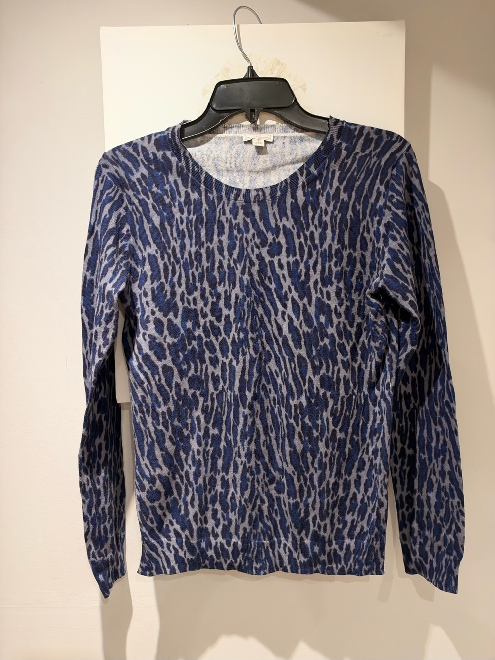 GAP Blue Animal-Print Long Sleeve Sweater